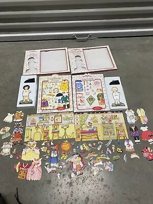 Lot Magnetic  Paper  Dolls Mary Engelbreit 100+ Pieces With 2 Dolls • $99.99