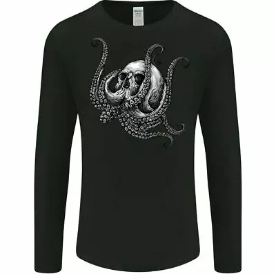 Cthulhu Skull T-Shirt Kraken Octopus Scuba Diver Diving Mythological Biker LS • £13.99