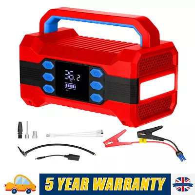 4000A 150PSI Jump Starter With Air Compressor Power Bank Battery Charger Booster • £58.55