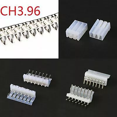 CH3.96 Female Crimp Terminal Straight&Bent Pin Header Housing Connectors 3.96mm • $1.99