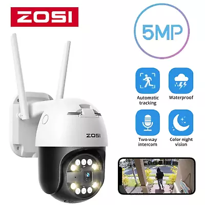 ZOSI 5MP Wireless Security IP Camera Pan Tilt AI Face & Voice Activity Detect PT • $45.99