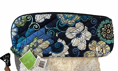 Vera Bradley Mod Floral Blue Pouch! Rectangular With Zipper! NWT! No Slippers. • $13