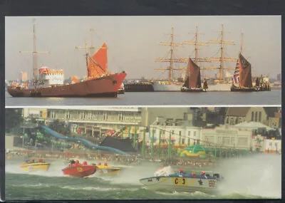 Essex Postcard - Southend Radio Caroline S.S.Sedov And Power Boats BX712 • $4.43