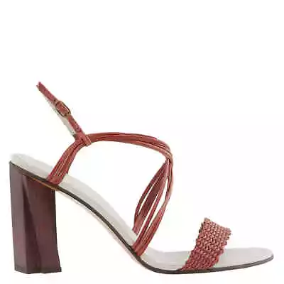 Michel Vivien Ladies Altis Woven Heeled Sandals Brand Size 39 (US Size 9) • $236.50