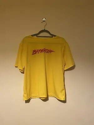 £0.99 • Buy Mens Baywatch T Shirt M Medium Fancy Dress Yellow Costume Party Funny Lifeguard