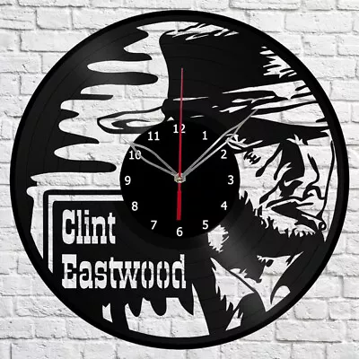 Vinyl Clock Clint Eastwood Wall Clock Unique Art Vinyl Record Wall Clock 1084 • $24.99