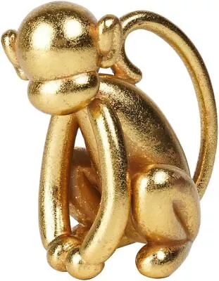 Balloon Monkey Decor Figurine Home Décor - Cute Resin Gold Twisted Monkey Figuri • $25.49