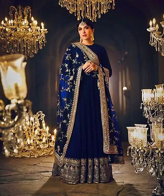 Gown Designer Indian Pakistani Salwar Kameez Dress Bollywood Party Wear Suit8956 • $102.39