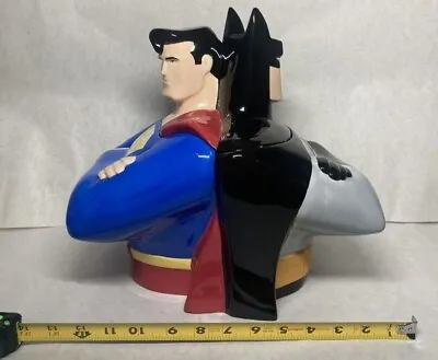 1999 Warner Brothers BATMAN & SUPERMAN Cookie Jar W/ Box  • $100