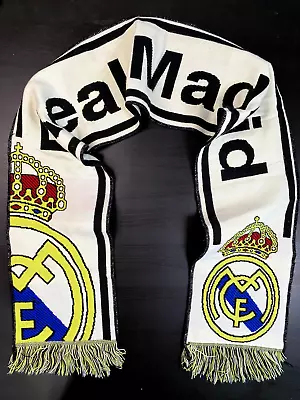 Real Madrid CF Scarf Official Merchandise Black And White • $13.20