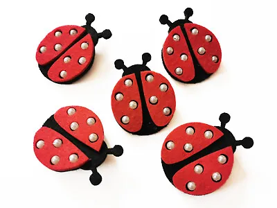 Ladybug Brooch Felt Ladybird Deco Costume Jewellery Accessories Handmade Gift  • £5.60