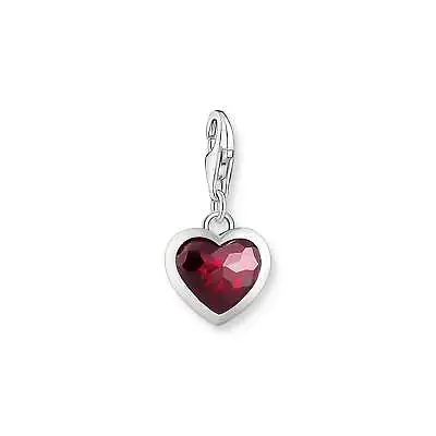 Genuine THOMAS SABO Charm Pendant With Red Stone In Heart-shape • $99
