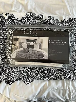 Nicole Miller Home Full/Queen Duvet Cover Set: 1 Duvet 2 Standard Shams B&W • $25