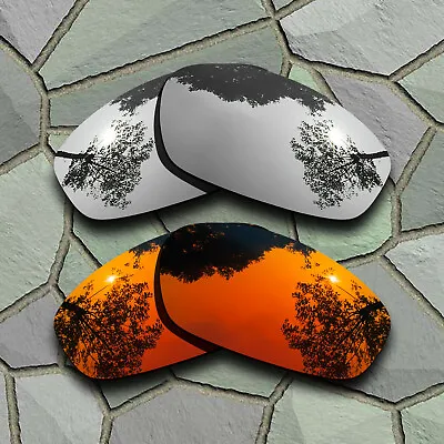 Chrome Titanium&Red Orange Polarized Lenses Replacement For-Oakley A Wire • $15.99