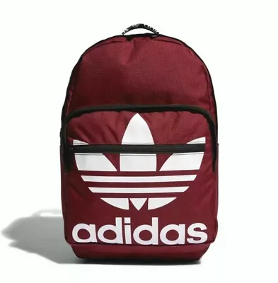 New Adidas Originals Trefoil Pocket Backpack #cl5500 Burgundy • $33