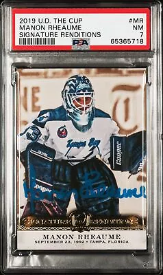 2019 Upper Deck The Cup Signature Renditions Manon Rheaume #MR PSA 7 • $150