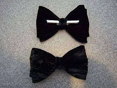 New Crushed Velvet Bow Ties - Black  Blue  Green  Purple  Burgandy & Brown • $19.99