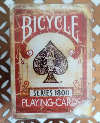 Bicycle 1800 Vintage Series Red Ohio V1 Unmarked Playing Cards Ellusionist Deck • $98.64