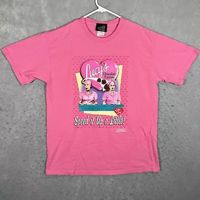 A1 Vintage 2002 I Love Lucy Chocolate Factory T Shirt Adult Large Pink Mens • $12.50