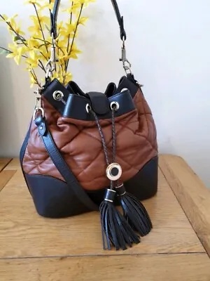£110 • Buy Stunning Aspinal Mariella Buttersoft Quality Leather Handbag Bucket Grab Bag