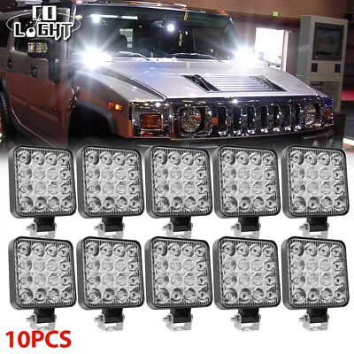 10PCS 4.3 Inch 1200W LED Work Light Bar Flood Pods Driving Off-Road Tractor 4WD • $37.99