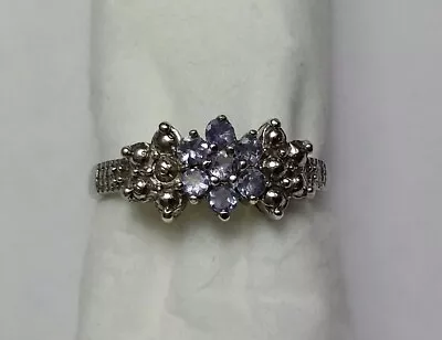 Alluring 0.3 Ctw Natural Tanzanite Ring Size 7.25 • £57.90