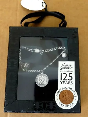 Marks And Spencer M&s Celebrating 125 Years Silver Mix Necklace Halfpenny • £7.99