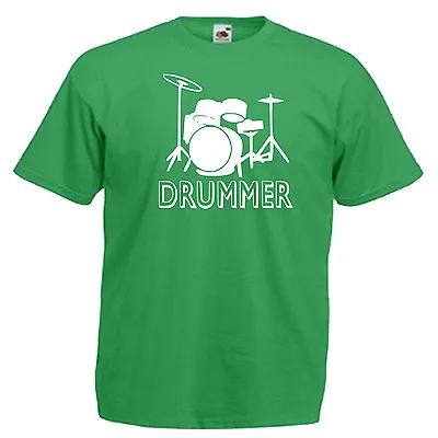 Drummer Drum Kit Adults Mens Band T Shirt • £9.49