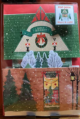 New Hallmark Music And Light Toy Shop 3-D Christmas Card With Envelope • $8.95