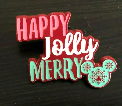 Disney Pin 144240 Happy Jolly Merry Holiday Christmas Snowflake Mickey Icon • $9.99