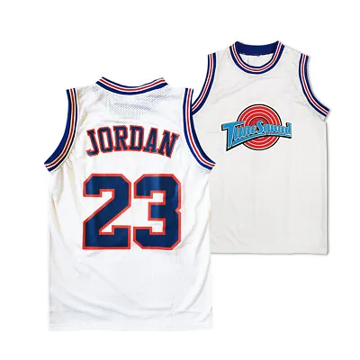 Michael Jordan Tune Squad Youth Basketball Jersey White Space Jam 23 Child Kids • $30.31