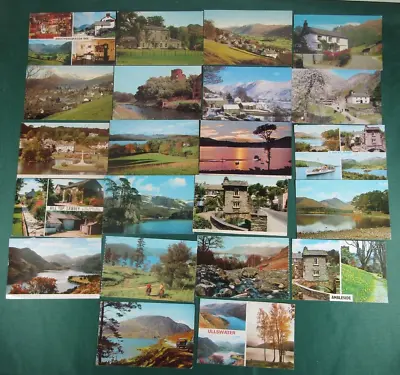 22 X LAKE DISTRICT Postcards Vintage 1958 - 1984 Farm Hall Inn Cumbria B238 • £11.97