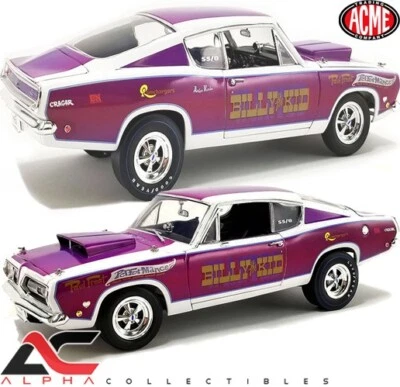 $121.49 • Buy Acme A1806125 1:18 1968 Plymouth Barracuda (billy The Kid)