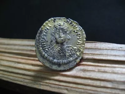 JUSTINIAN I 537-540 AD GILDED SILVER Ar SOLIDUS 32 Gr. Victoria ALEXA OB Gepids • $150