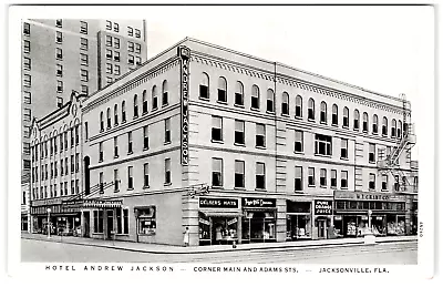 Postcard Hotel Andrew Jackson Jacksonville FL W.T. Grant Dpt. Store And Others • $6.57