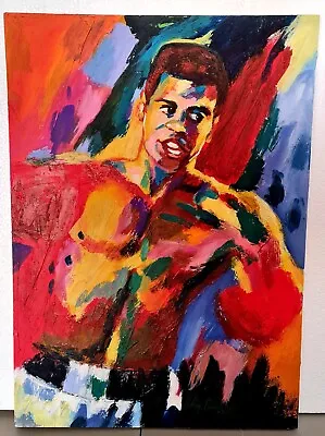  LeRoy Neiman. Muhammad Ali Handmade Oil Painting On Canvas. 50cm X 70cm • $450