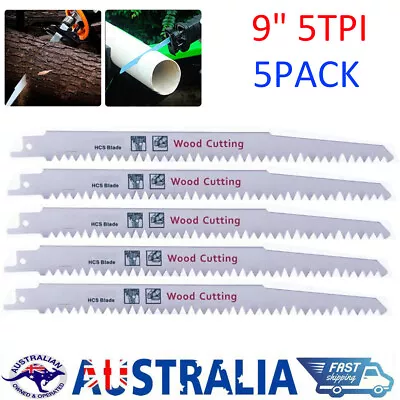 $14.98 • Buy 5X 5TPI 240mm Reciprocating Saw Blade Tree PRUNING ROOT Cutting THICK HEAVY DUTY