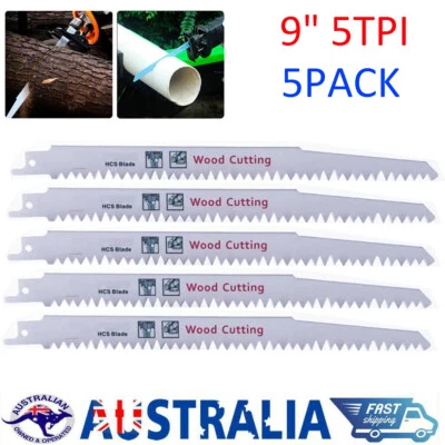 $14.98 • Buy 5X 5TPI 240mm Reciprocating Saw Blade Tree PRUNING ROOT Cutting THICK HEAVY DUTY