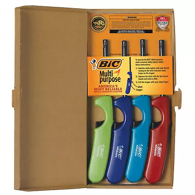 BIC Multi-purpose Classic Edition Lighter Assorted Colors 4-Pack • $13.98