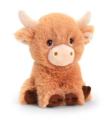 Shaggy Highland Cow Plush Toy -  100% Recycled Eco Soft Teddy - Keel Keeleco • £12.95