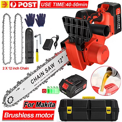 12in Cordless Electric Chainsaw 900W Battery Powered Wood Cutter For Makita 21V • $120.99