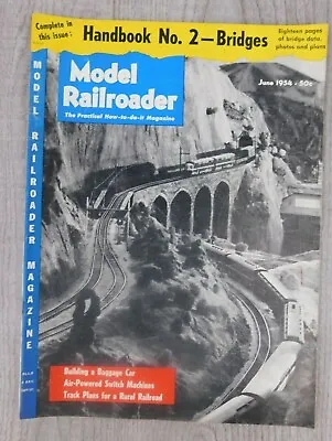 Model Railroader JUN 1954 Vol. 21 No. 6 Trains Hobbies Mancave Vintage Magazine • $12.03