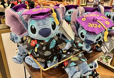 2024 Disney Parks 2024 Stitch Graduation Plush 12 1/2” - NEW W/ TAG • $32.95