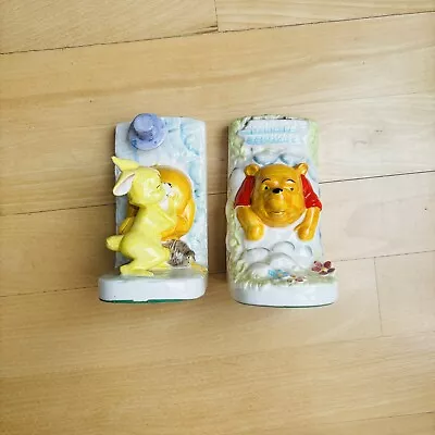 Walt Disney Vintage Winnie The Pooh And Rabbit House Bookends J431 • $15