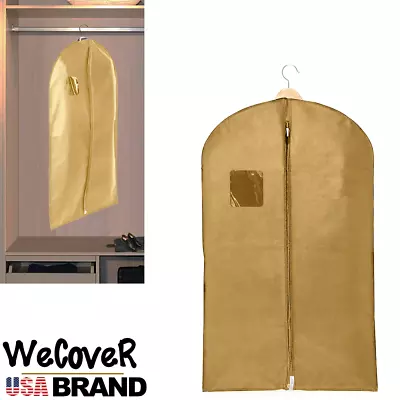 Suit Garment Dress Cover/Storage/Travel Bag Dust Proof Breathable In Tan • $10.98