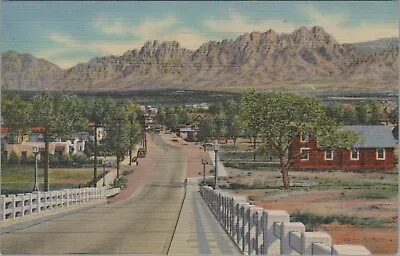 Organ Mountains Viaduct Las Cruces New Mexico Aerial View Linen D857 • $7.59