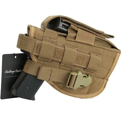 Tactical Molle Adjustable Pistol Holster For Right Hand Molle Pistol Holster Bag • $11.99