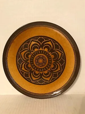 Vintage Mount Clemens China Stoneware Pottery Dark And Light Brown Dinner Plate • $14.99
