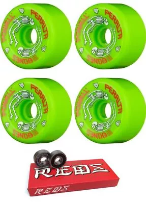 Powell Peralta  G Bones Skateboard Wheels - 64mm 97a + Bearings • $74.99