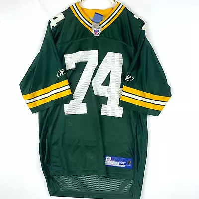 Vintage Green Bay Packers Aaron Kampman Reebok Jersey Size Medium Green Nfl • $33.99